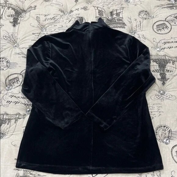 Anne Klein  Long Sleeve Velevet Top - Picture 8 of 10